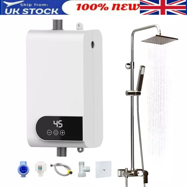 Electric Tankless Instant Hot Water Heater Under Sink Tap Kitchen Bathroom 5500W