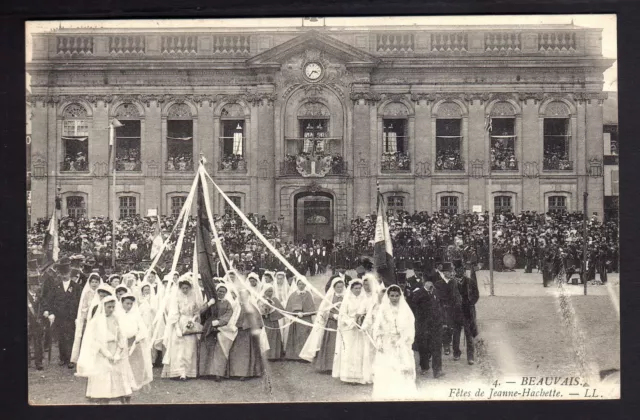 BEAUVAIS oise CPA 60 Fetes en 1905 place de la mairie