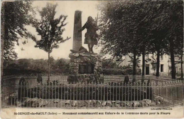 CPA AK Saint Benoit du Sault Monument commemoratif FRANCE (1170607)