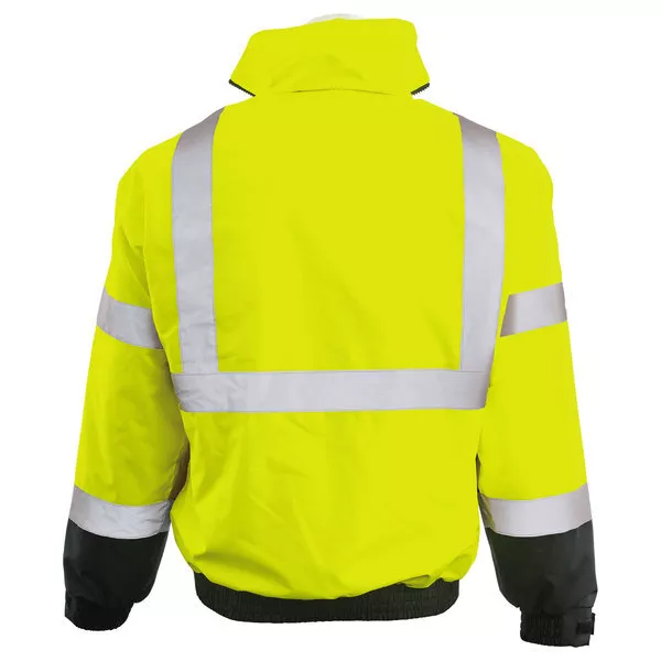 ERB SAFETY 63351 Bomber Jacket, Class 3, Lime/Black, 5X $59.75 - PicClick