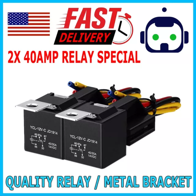 5Pin Automotive Car Relay Switch SPDT Harness Socket Waterproof 40A DC 12V 12AWG