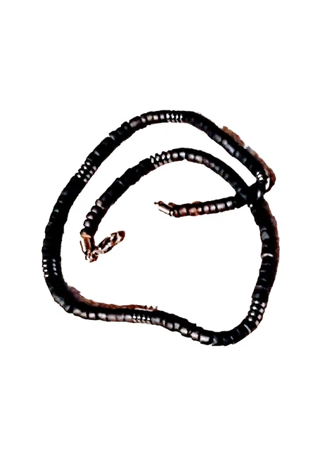 Men's Beaded Necklace Blk 17-18" Work Clubbing Party Surfer Class Rasta NV22-nk