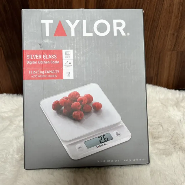Taylor Digital 11lb Glass Top Food Scale-Silver Model 5252661