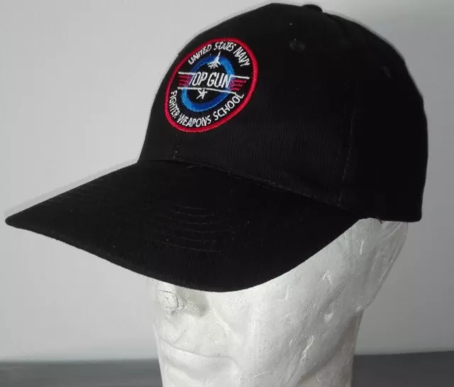 Casquette noire TOP GUN F14 TOMCAT US NAVY TOM CRUISE FIGHTER WEAPONS SCHOOL cap