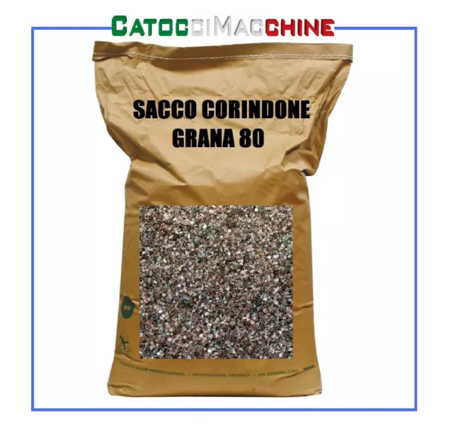 Corindone Sabbiatrice Bruno Grana 80 Kg 25 Per Sabbiatrice Sacchetto Sacco