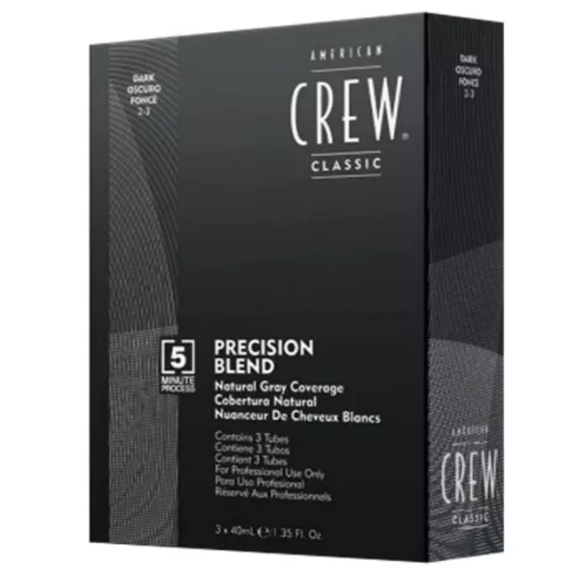 Color Cabello Hombre AMERICAN CREW Mezcla de Precisión Gray Cobertura 3x40ml 2-3