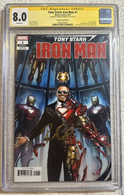 Tony Stark: Iron Man #1 CGC SS SIGNED Robert Downey Jr Variant Autograph! RARE