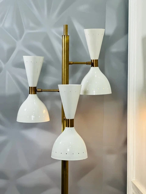 Beau lampadaire Spoutnik fabriqué à la main en laiton moderne Style...