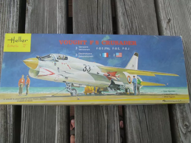 Heller 1/72 Vought F-8 Crusader F-8 E(FN) F-8 E F-8 J Boite jaune