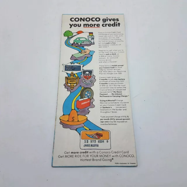 Vintage 1970 Conoco Touraide Road Map of Illinois 2