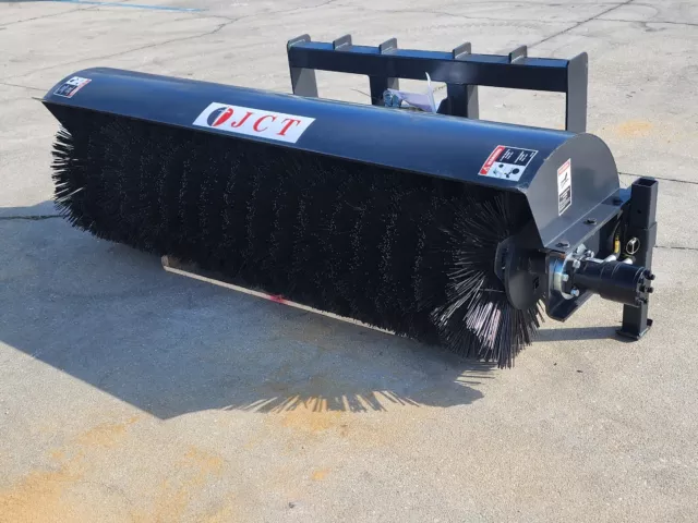 New JCT Angle Broom Sweeper 72" Hydraulic Attachment for Bobcat Kubota & more!