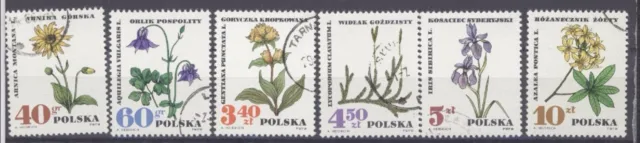 2) Polen 1977   " Geschützte Heilpflanzen "  Mi.Nr: 1770 - 75 gest.  .  (1003)