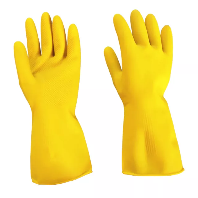 72 Pairs Yellow Cleaning Dish Gloves Professional Rubber Latex Gloves Wholesale