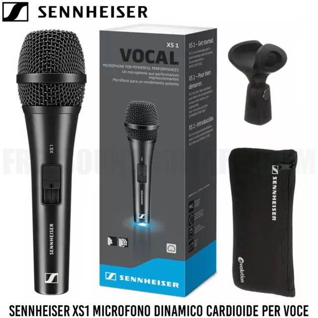 Sennheiser XS1 Microfono Dinamico Cardioide Professionale per voce canto + KIT