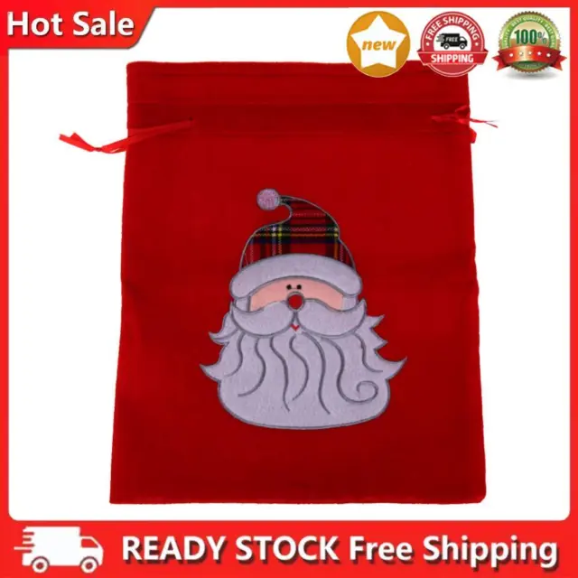 Christmas Velvet Embroided Pouches Presents Bag Gift Bags (Santa Claus)-172431.
