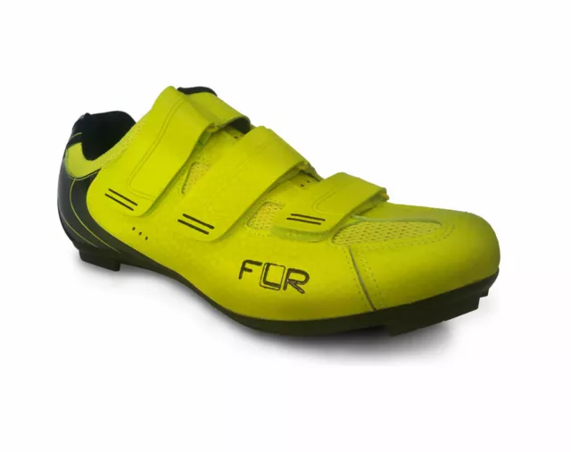 FLR F-35.III - Road Cycling Shoes - Shimano & Look Compatible - Neon Yellow