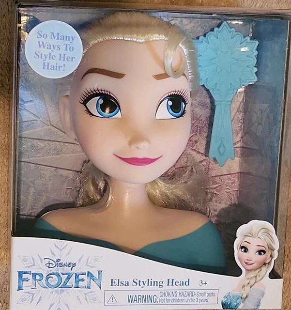 DISNEY FROZEN ELSA Styling MINI Head with Hair Brush Brand New in Box