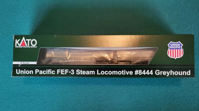 KATO N Scale ~ New 2022 ~ Union Pacific 4-8-4 FEF-3 ~ Greyhound #8444 ~ 126-0403