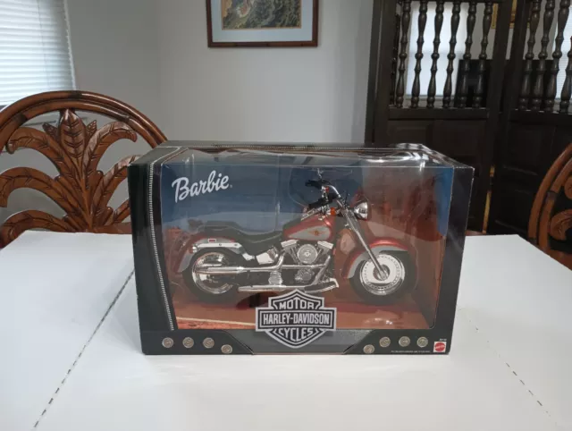 VTG 1999 Mattel Barbie Harley Davidson Fat Boy Motorcycle Orange/Silver 🔥NEW