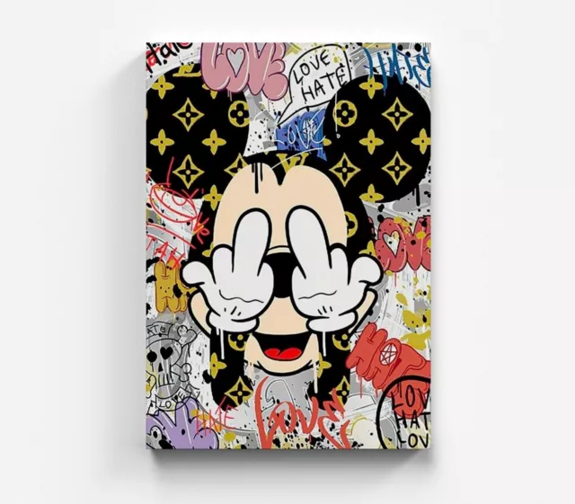 Pop Art Mickey Mouse Leinwandbild Disney Money Bilder Fashion Leinwand Bild