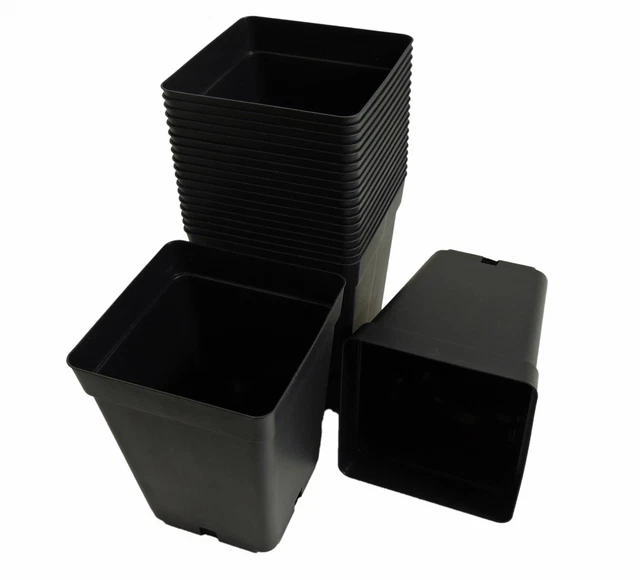 20 Pièces Pot de Fleur Carré Quadrilatère en Plastique