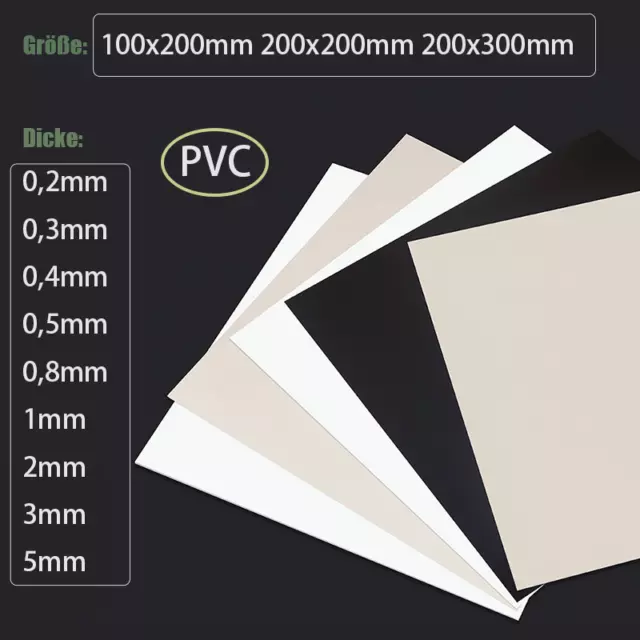 Piastra PVC plastica piastra PVC bianco/nero/beige plastica spessore 0,2 mm ~ 5 mm