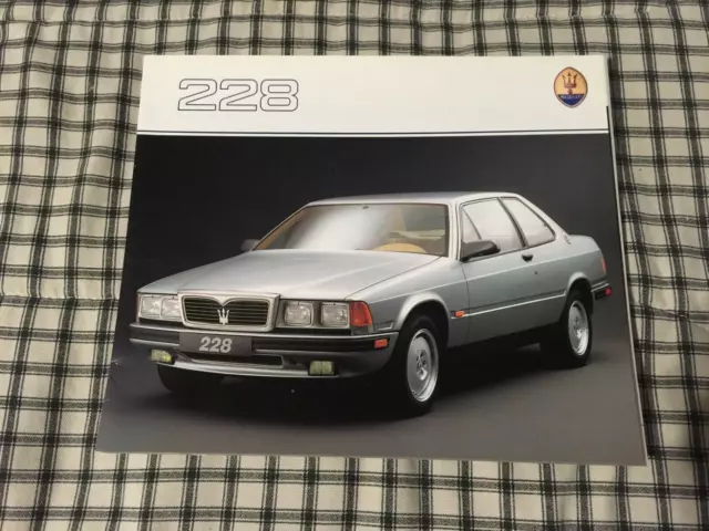 1989 Maserati 228 coupe factory brochures used excellent