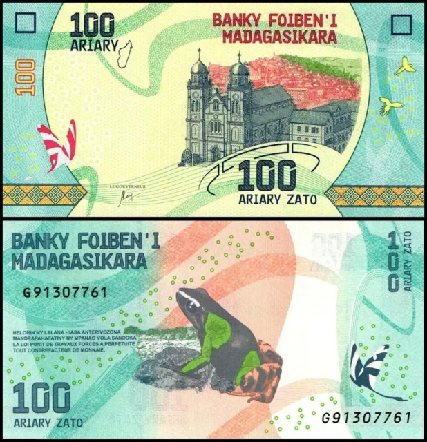 100 ariary Madagascar Note UNC