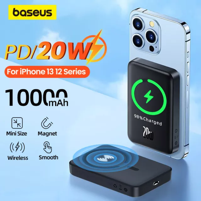 Baseus Power Bank Magnetic Wireless Charger Powerbank For iPhone 15 14  Pro Max