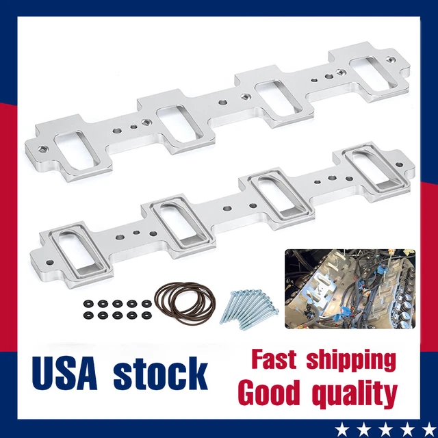For LS Cathedral Port Cylinder Head to Rectangle Port Intake Manifold Adapters
