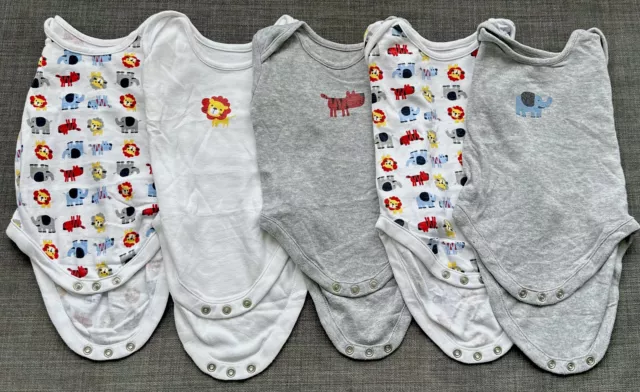 Mothercare Bundle Of unisex  Baby Vests X 5 ,age 0-3 month