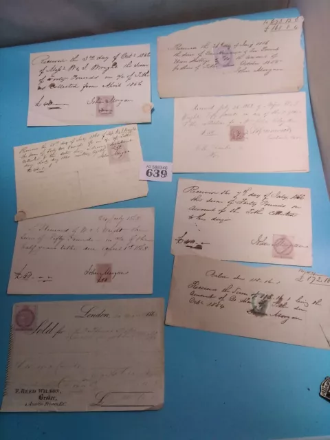 Victorian Stamps On Documents Inland Revenue