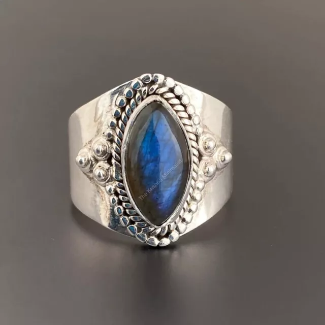 Labradorite Ring,925 Sterling Silver Band &Statement Ring Handmade Ring All size