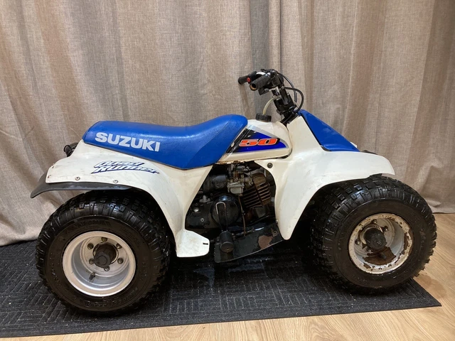 Genuine Suzuki LT 50 Kids Quad Bike in White & Blue. Very Original