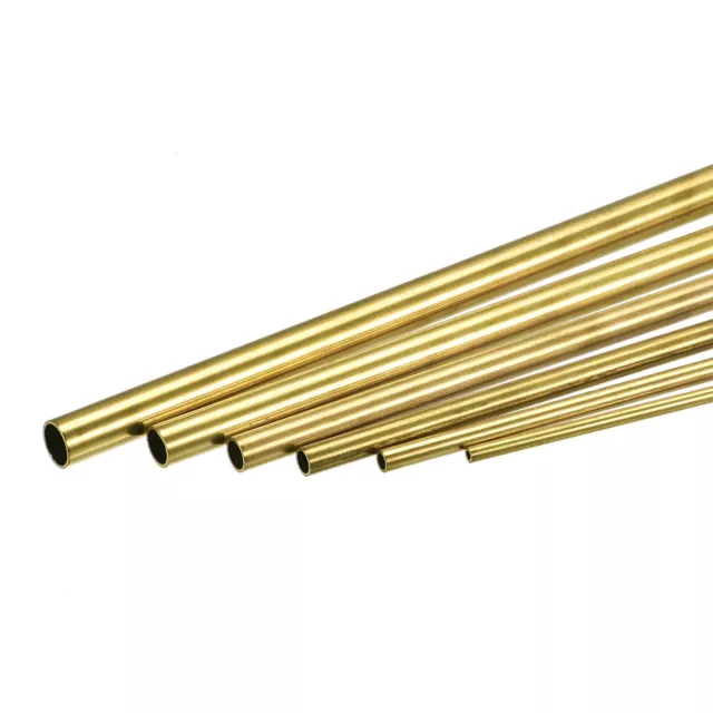 Laiton Tube 3mm 4mm 5mm 6mm 7mm 8mm OD x 1mm Épais de paroi 200mm Long Tube 6Pcs