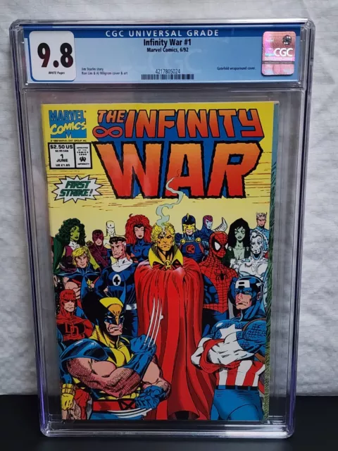 🔑🔥🔥 Infinity War 1 CGC 9.8 Gatefold Wraparound EPIC 1992 Jim Starlin 805024