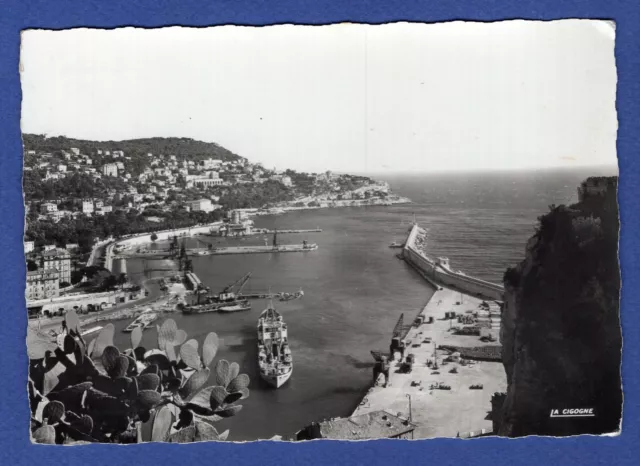 Dt * CPA / Carte Postale => Nice L'Entrée du Port et le Cap de Nice 1960