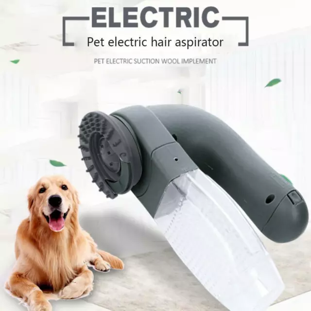 Electric Pet Dog Cat Hair Remover Cleaner Grooming Brush Comb Vacuum Trimmer