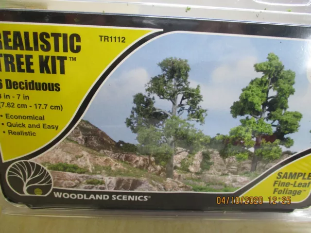 WOODLAND SCENICS Realistic Tree Kit-6 Deciduous 3"-7 " #TR1112~NEW IN PLASTIC BX