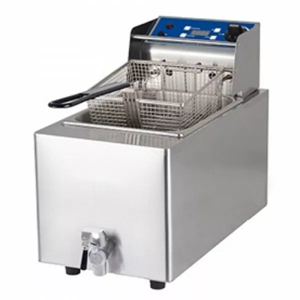 Birko 8L Benchtop Deep Fryer Single Pan Commercial with In-Built Timer 1001003