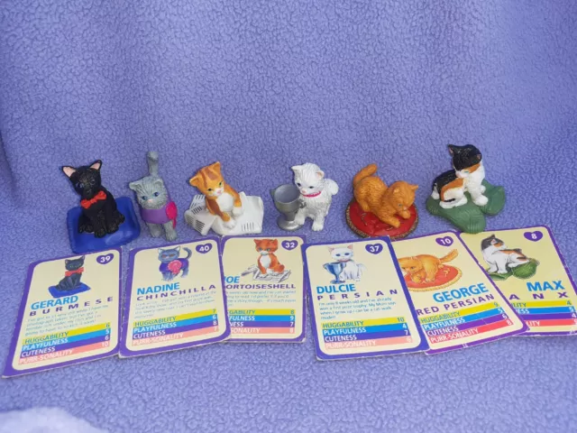 MEG Kitty In My Pocket Bundle X 6 Vintage 1990’s inc cards