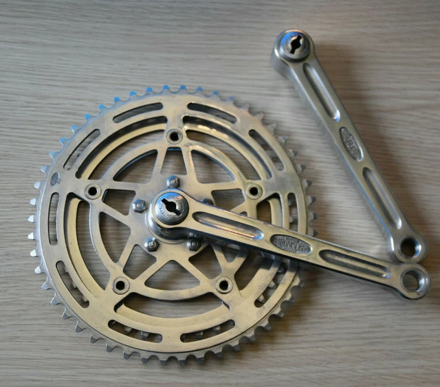 Pédalier Vélo De Route STRONGLIGHT 42-52 - Filetage 14x1.25 - Occasion Bon état