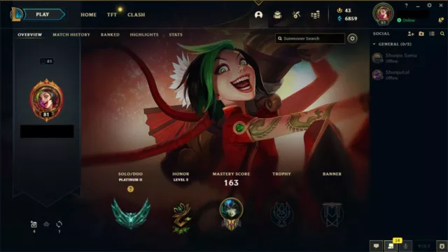 League Of Legends Account (LOL) EUW 44 Skins Level 81 54 Champs