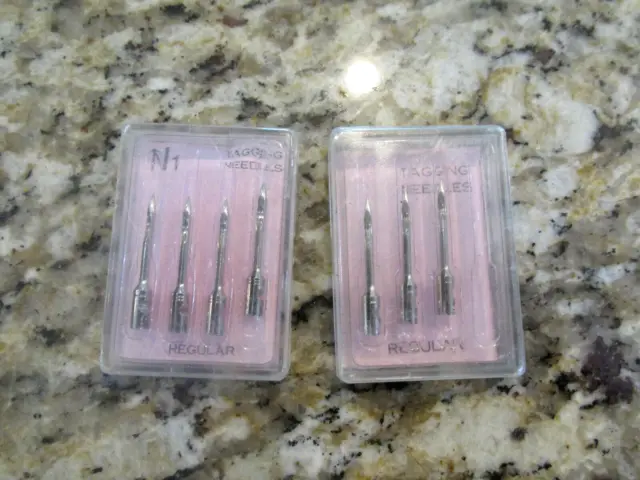 Price Tag Gun Tagging Needles Lot Of Seven Needles Original Plastic Storage Case
