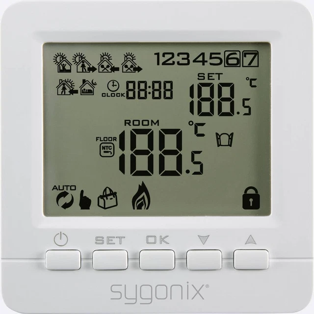 Thermostat dambiance Sygonix encastré programme hebdomadaire 5 à 35 °C 3