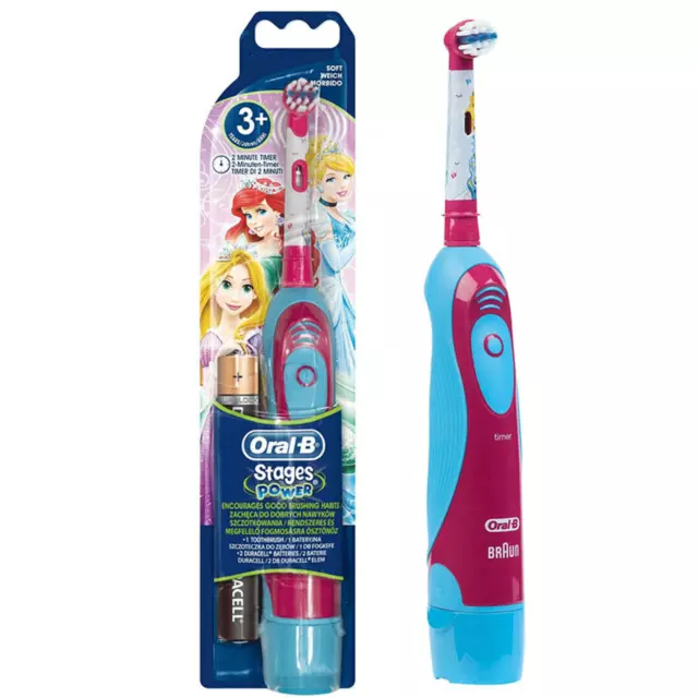 Oral-B Power Kids Battery Operated Electric Toothbrush Disney D4510K Princess