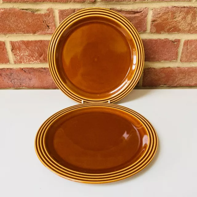 Vintage Hornsea Pottery Heirloom Salad Lunch Plates x 2. 22cm.  1970s.