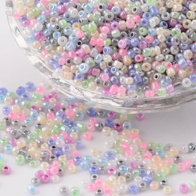 50g (3300 beads) Glass Seed Beads 11/0 2mm BUY 3 GET 1 FREE!