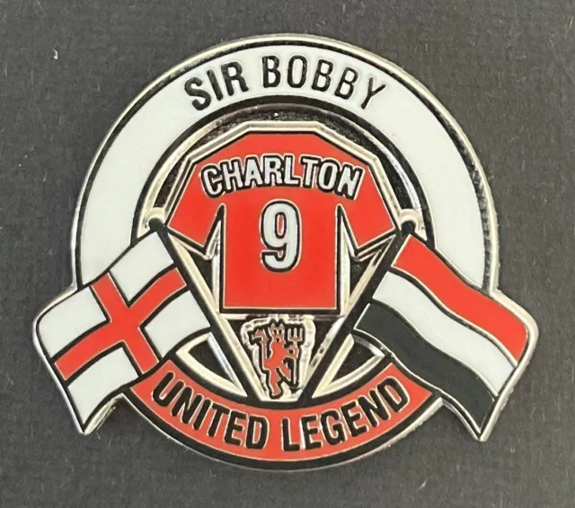 Sir Bobby Charlton Man United & England Legend Football Enamel Pin Badge