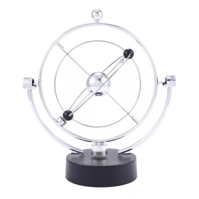 Perpetual Motion Desk Sculpture Toy - Kinetic Art Galaxy Planet Balance8953